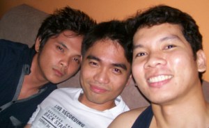 Rye from Pasig,Jorge from Nueva Ecija and my housemate Krist from Thailand